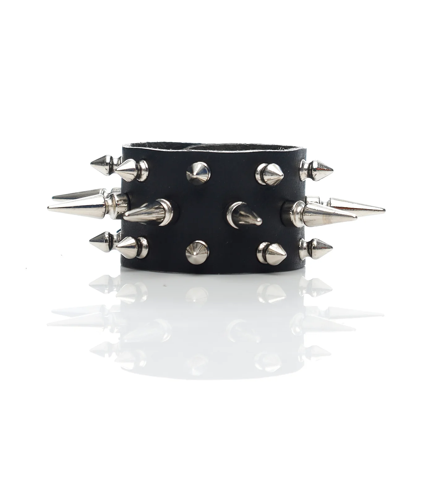 1 1/2 Bracelet W/ Small & Large Sp. BC214, Black