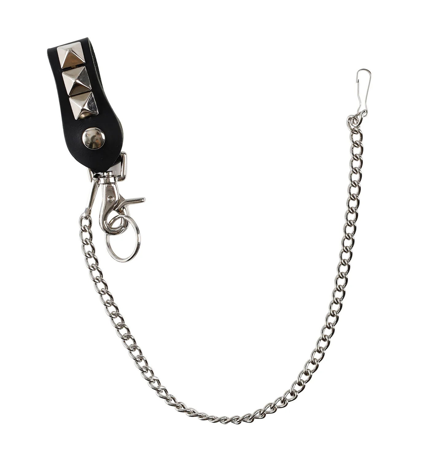 18" Chain w/Key Fob - Pyramid K18, Silver