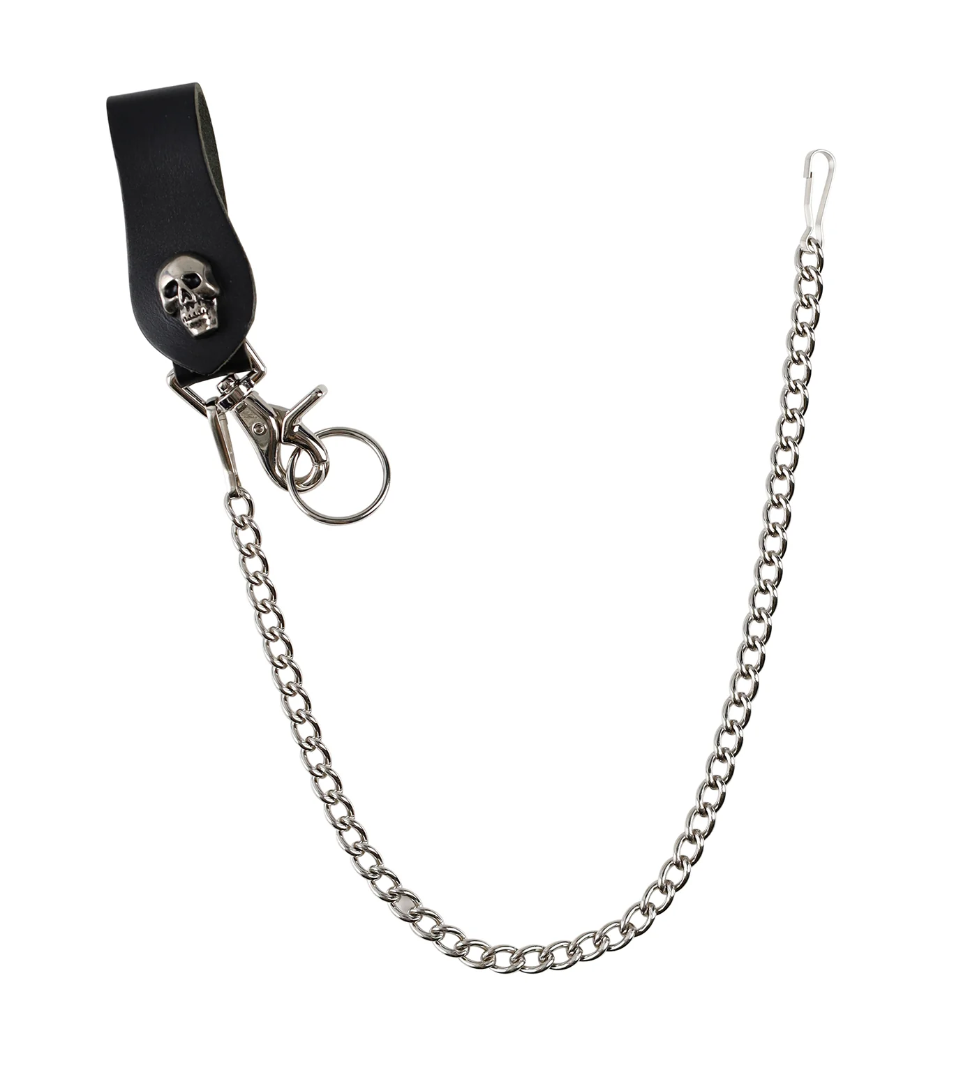 18" Chain w/Key Fob - Skull K18, Silver