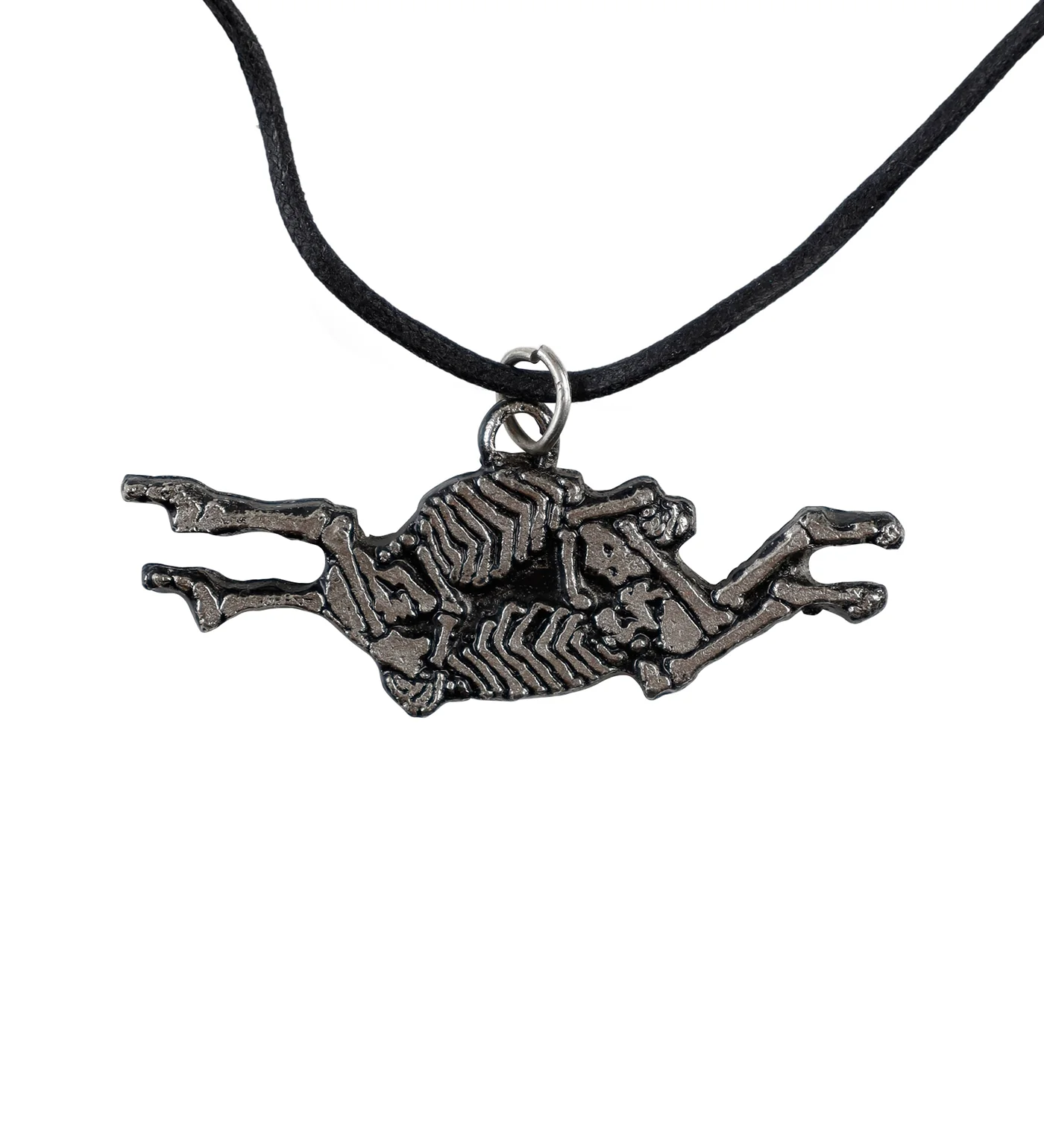 69 Skeleton String Necklace, Black/Silver(2F)