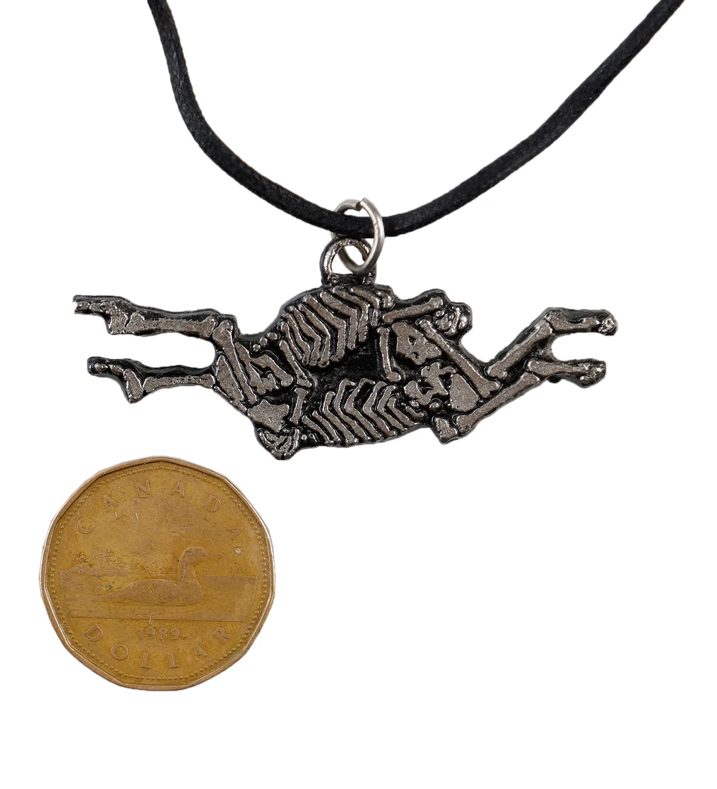 69 Skeleton String Necklace, Black/Silver(2F) - Image 2