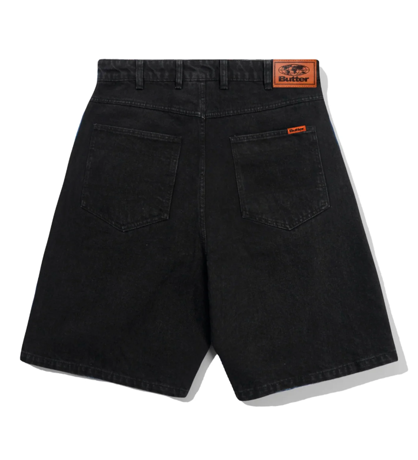 Baggy Denim Shorts, Flat Black - Image 2