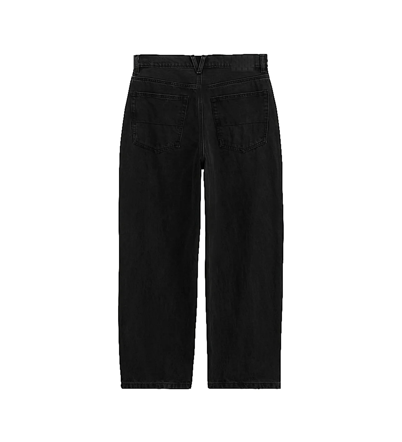 Big Kids Check-5 Loose Denim Youth, Black - Image 2