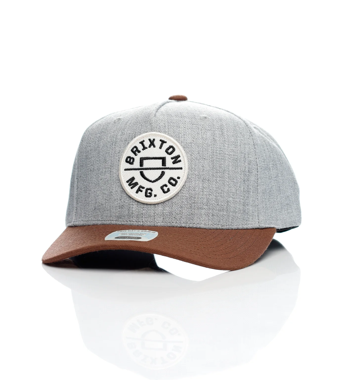 Crest Snapback, Heather Grey/Pinecone Brown