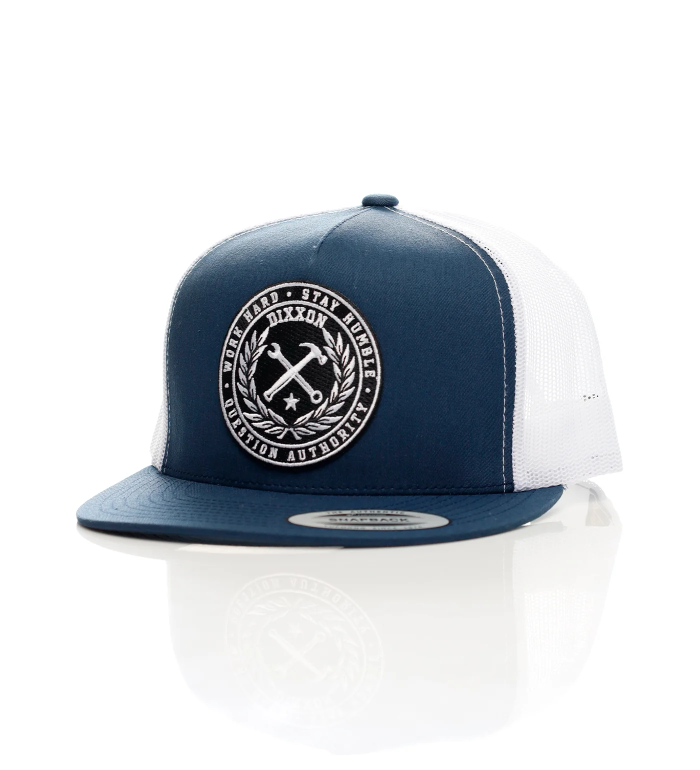 Crested Trucker, Navy/White