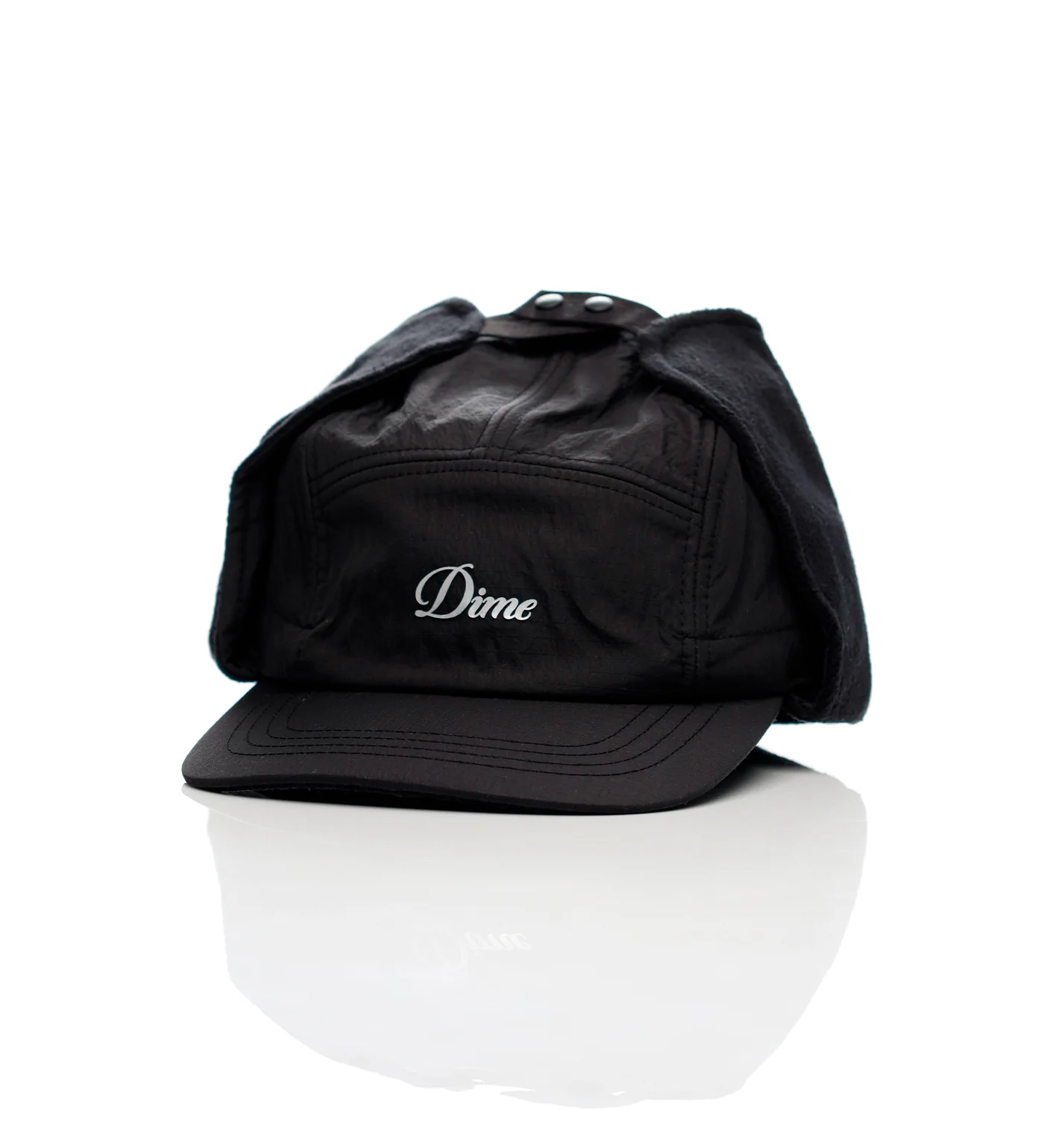Cursive Earflap, Black