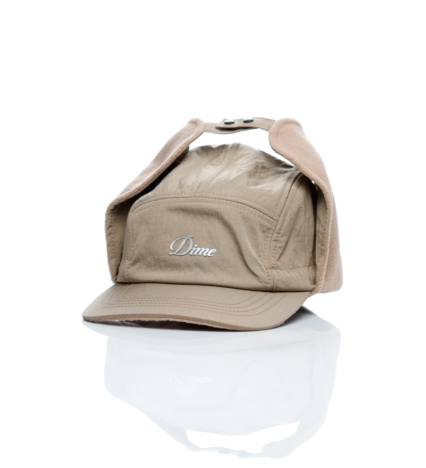 Cursive Earflap, Tan