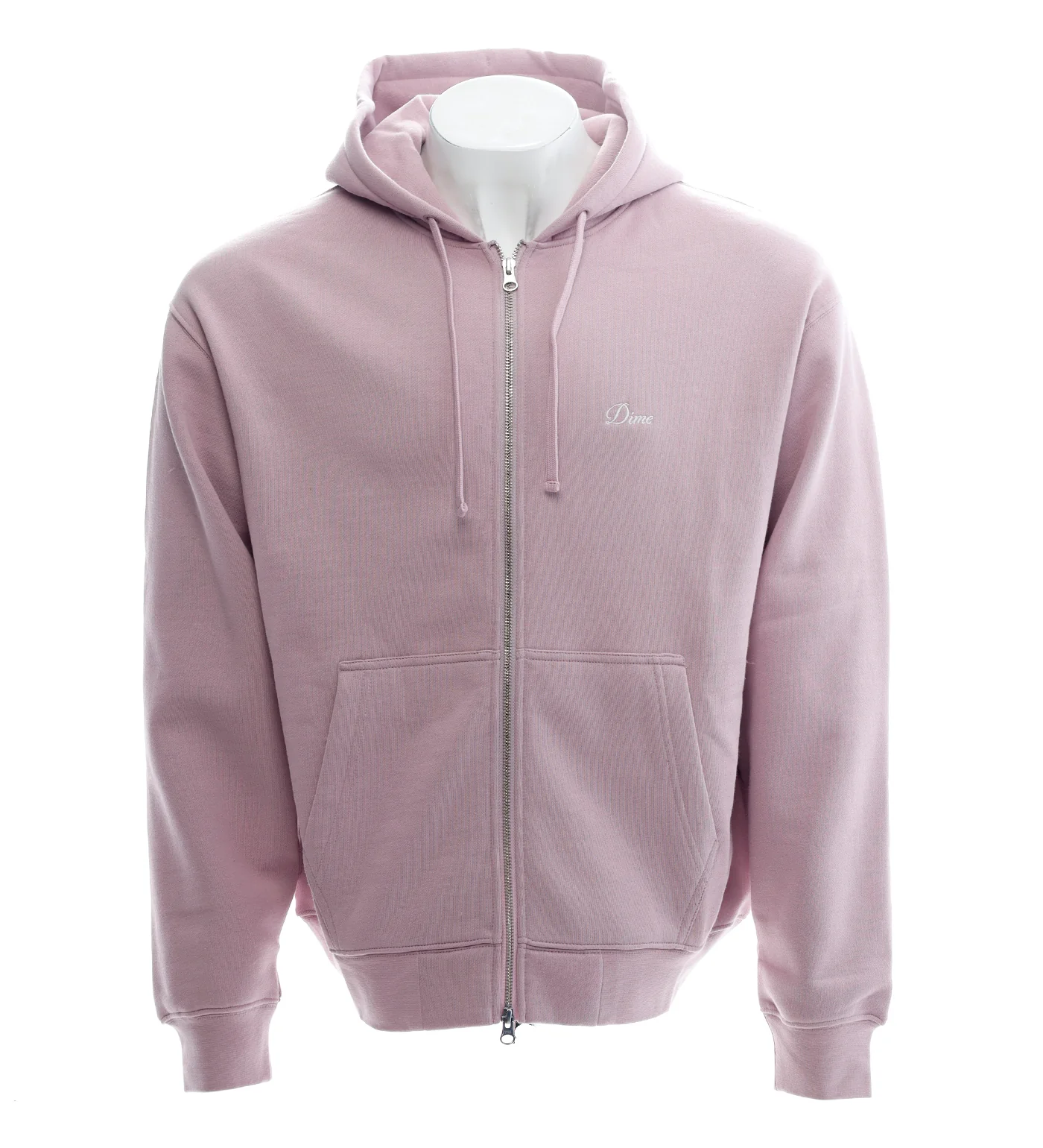 Cursive Small Logo Zip, Mauve