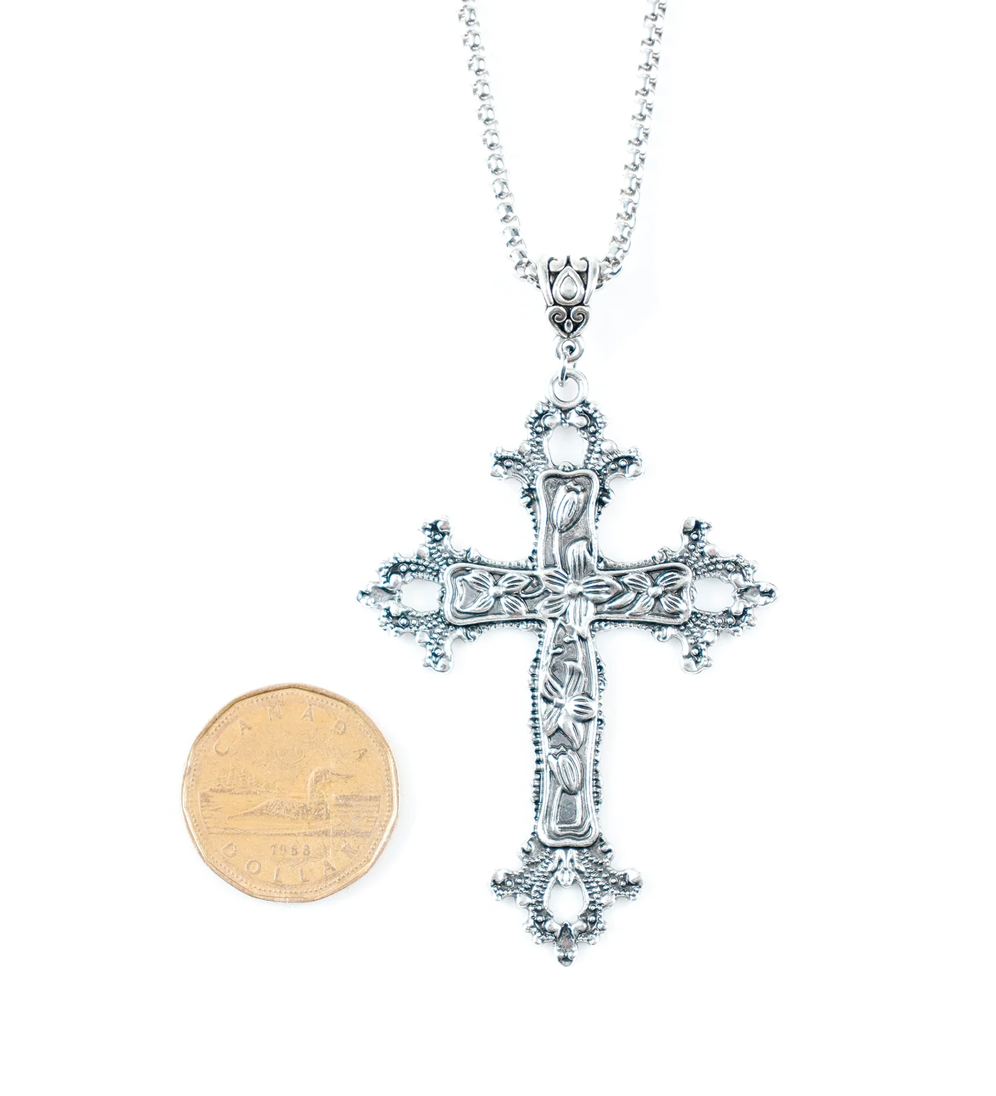 Decorated Cross, Silver - Image 2