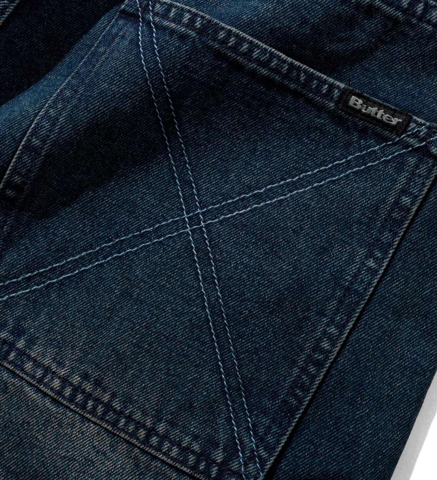Distressed Big Shorts, Washed Dark Blue - Image 4