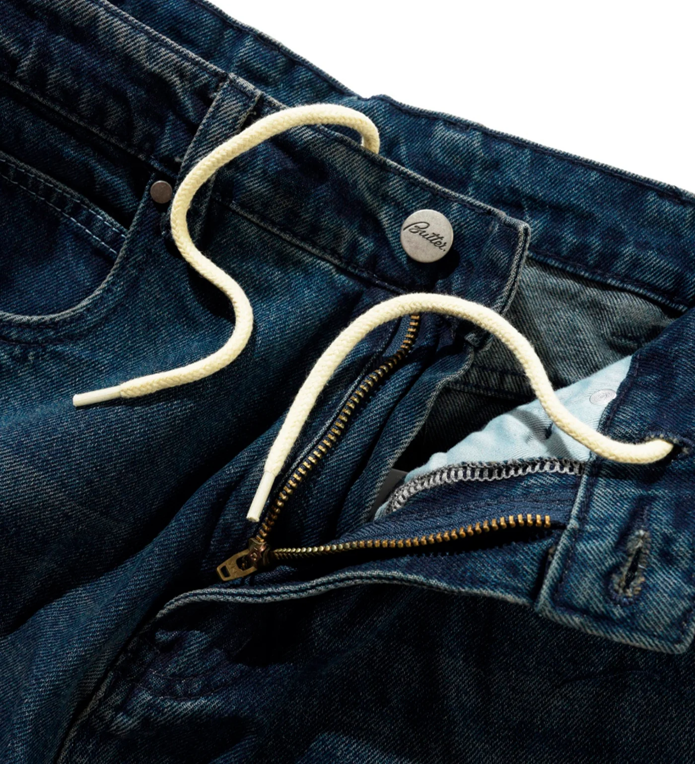 Distressed Big Shorts, Washed Dark Blue - Image 5