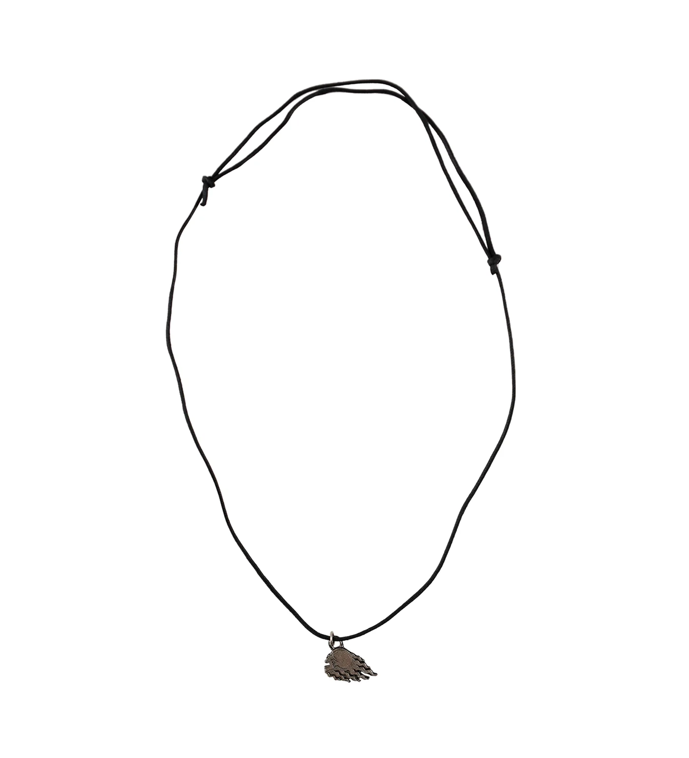 Fired Skull String Necklace, Black/Silver(2F) - Image 3