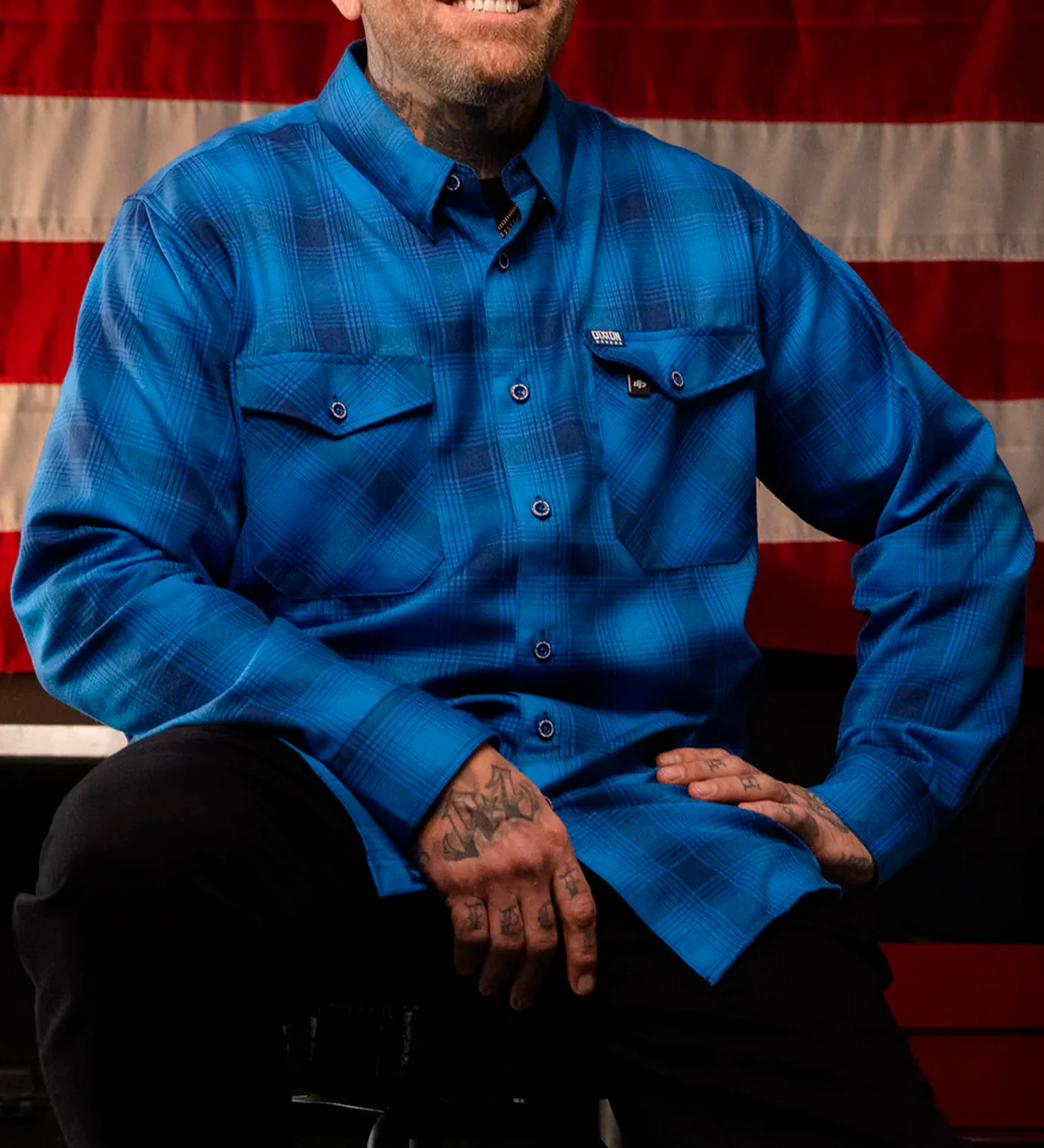 Folds Of Honor Flannel, Blue/Silver - Image 5