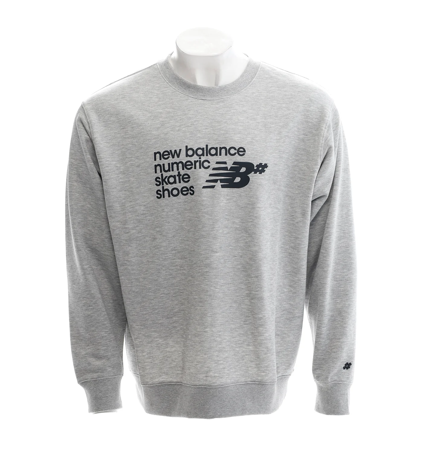 French Terry Big Logo Logo Crew, Heather Grey