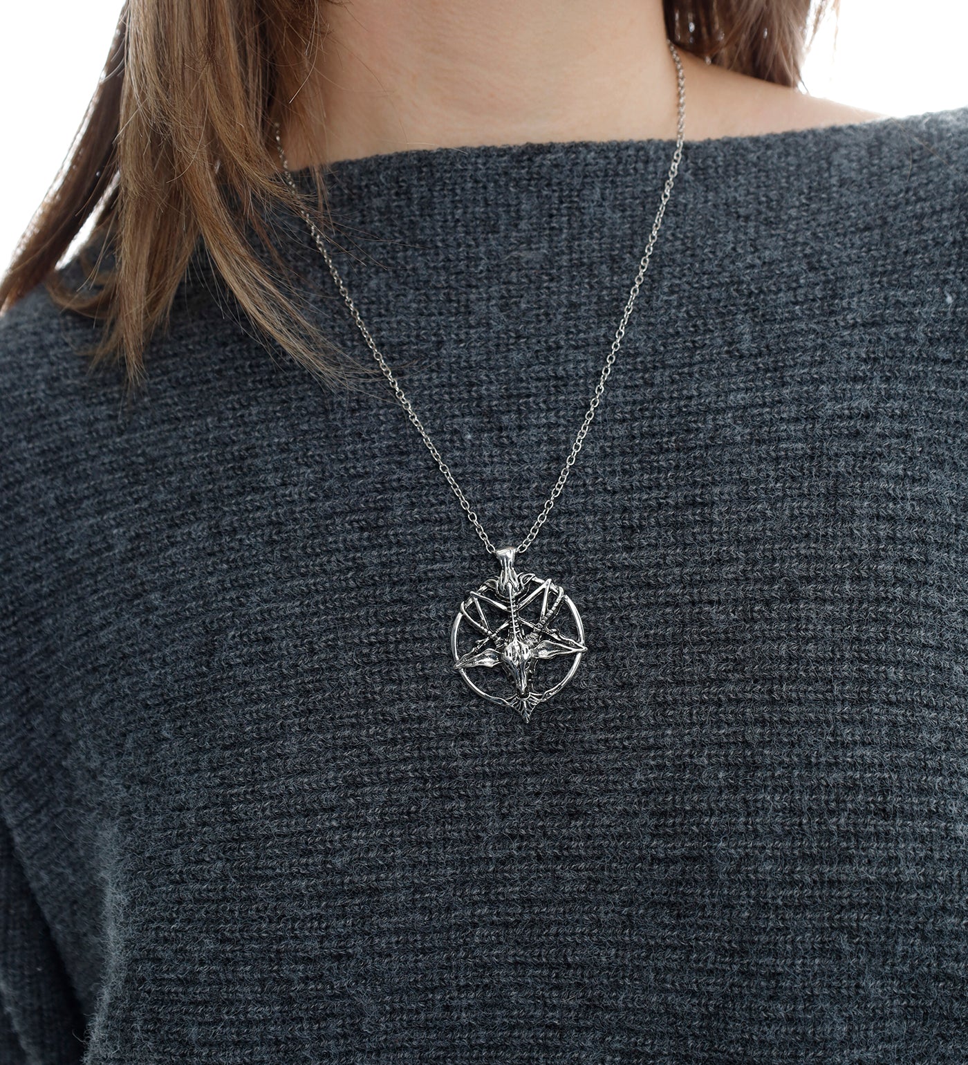Goat Pentagram EX-1139907, Silver (2C) - Image 3