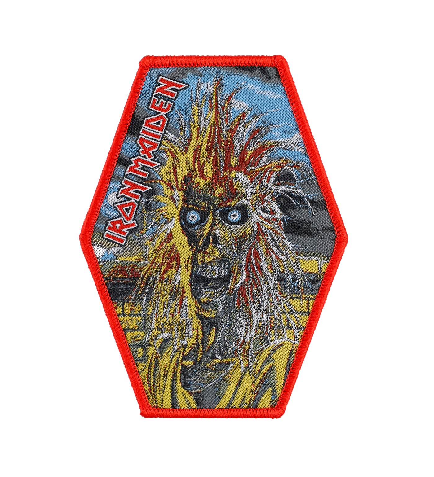 Iron Maiden Coffin, Red Border