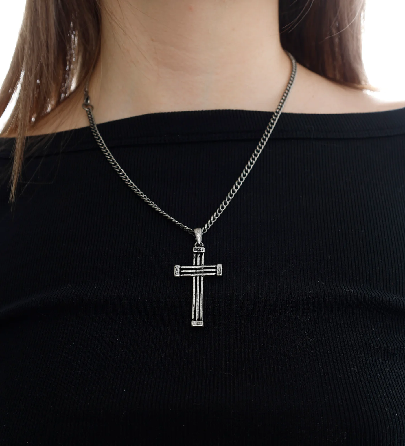 Linear Open Cross (2A), Burnish Silver - Image 4