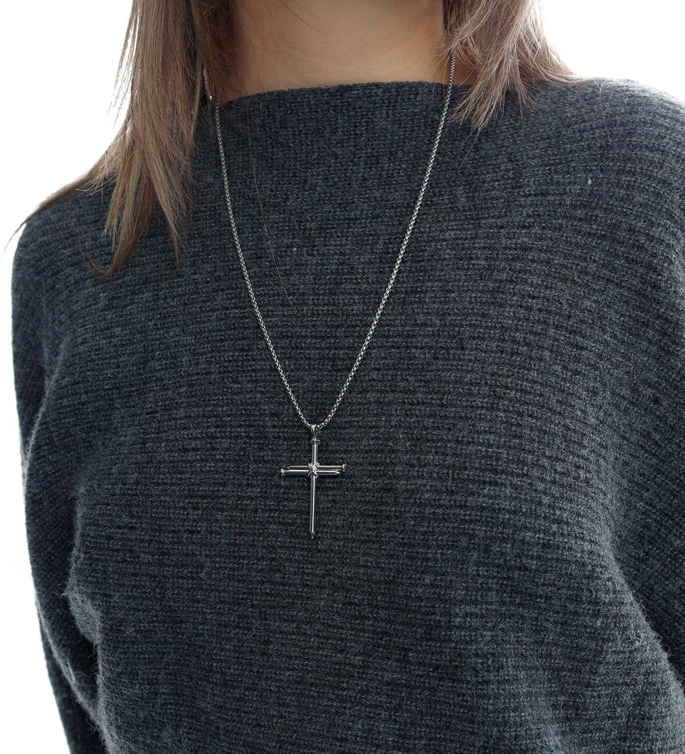 Nail Cross, Silver(2A) - Image 4