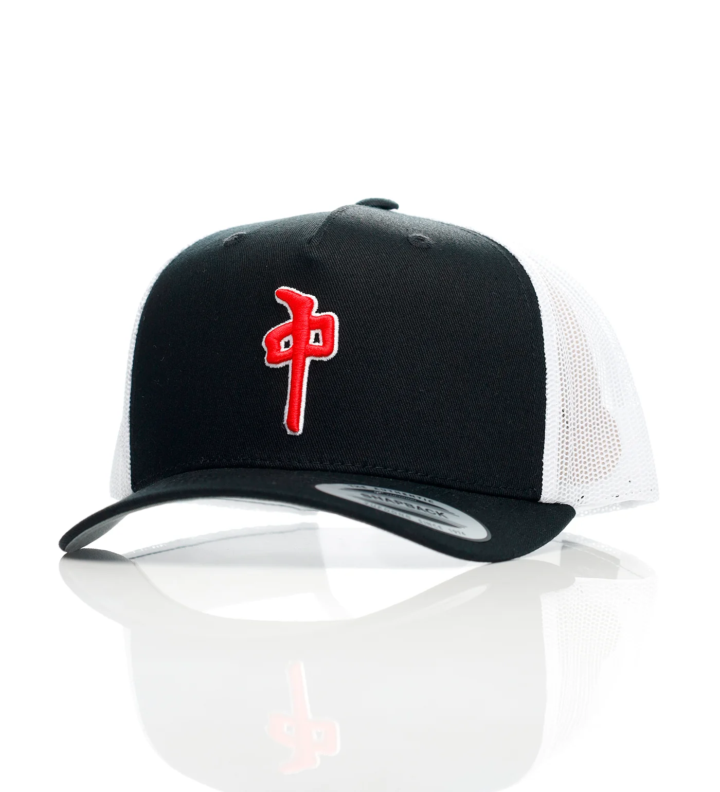 OG Puffy Trucker Youth, Black/White
