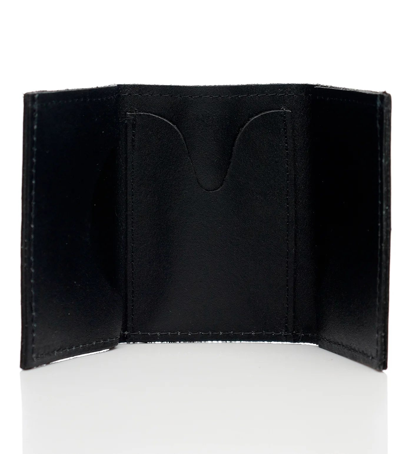 Skull/Wings Tri-fold Wallet TF301-34, Black - Image 2