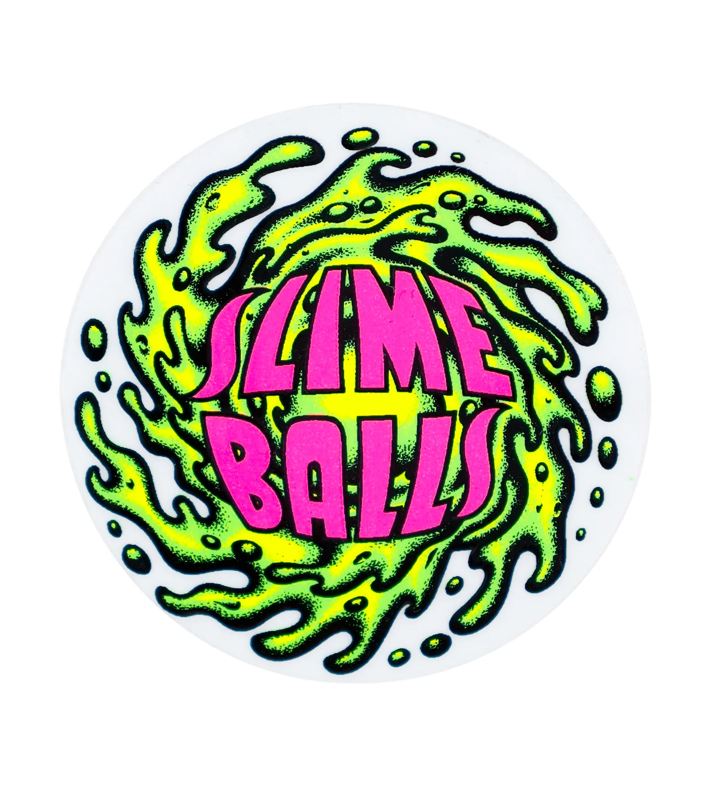 Slime Logo Small, Green/Pink/Transparent