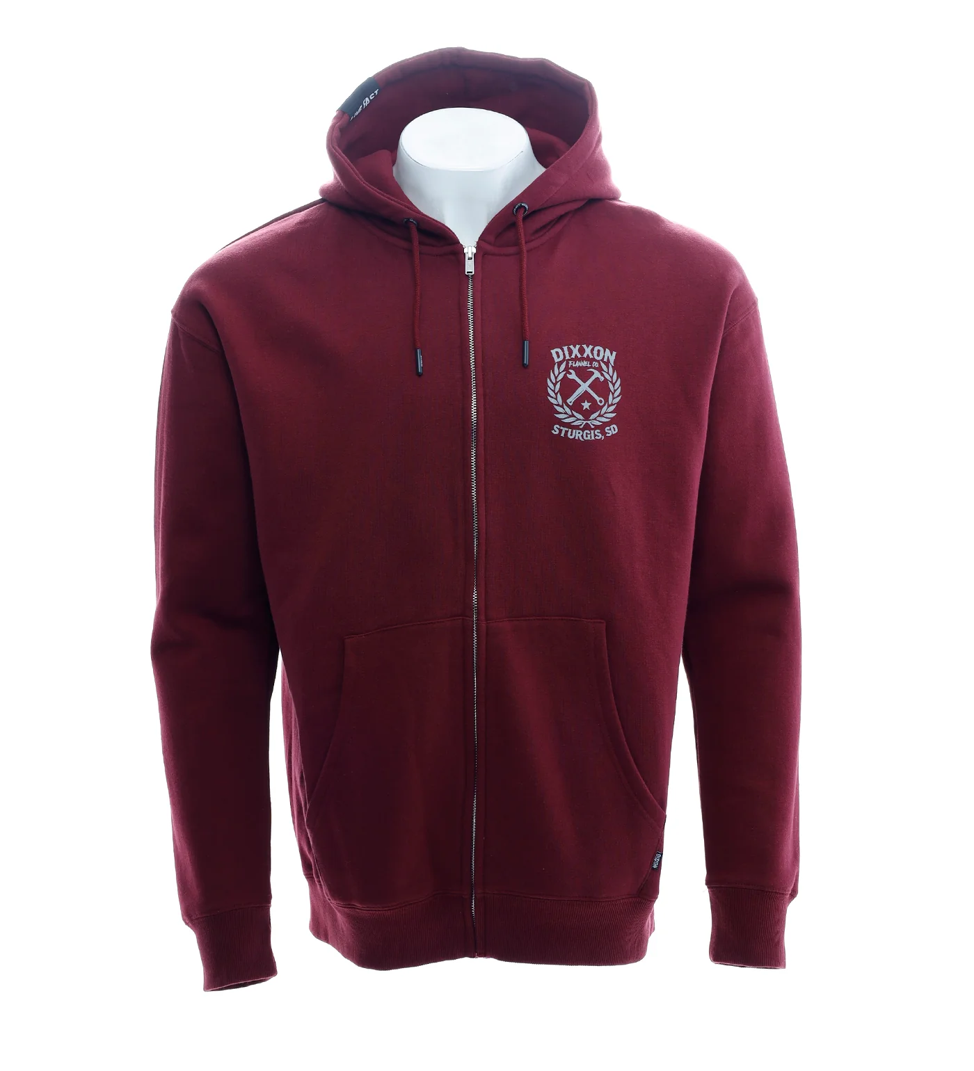 Sturgis Sketchy Crest Zip Up, Burgundy
