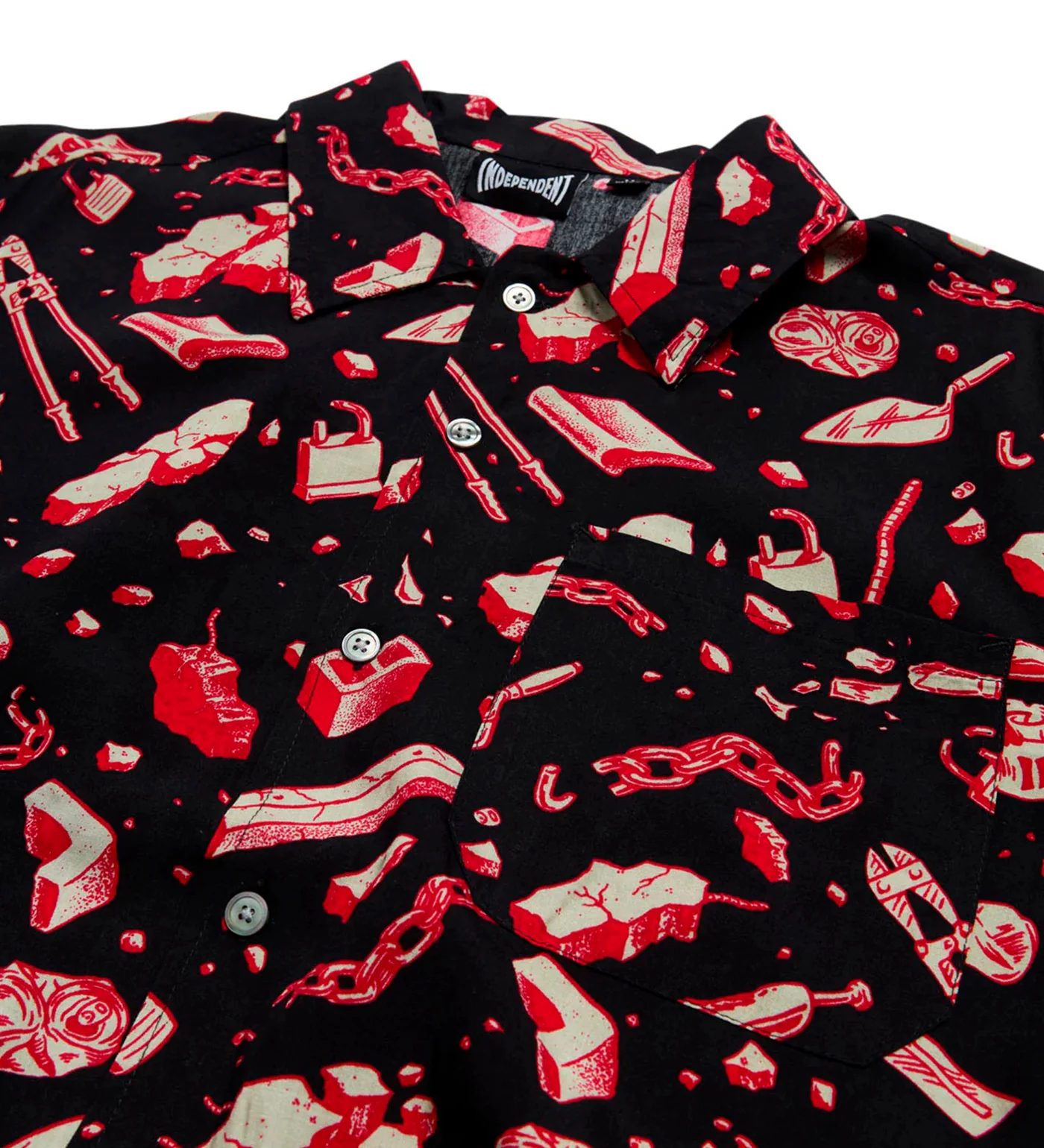 Under The Bridge Pattern, Tar/Red - Image 3