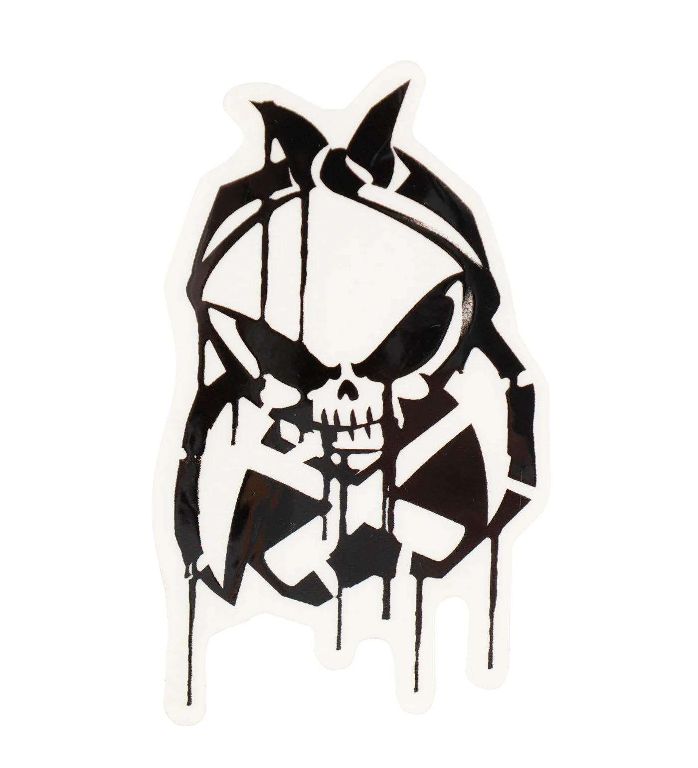 Vintage Sticker - Dripping Reaper, Black/Transparent