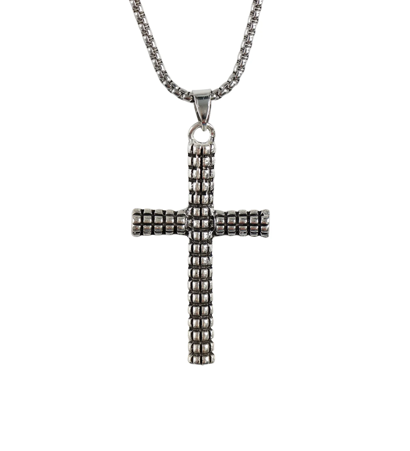 Waffled Cross, Silver (2A)