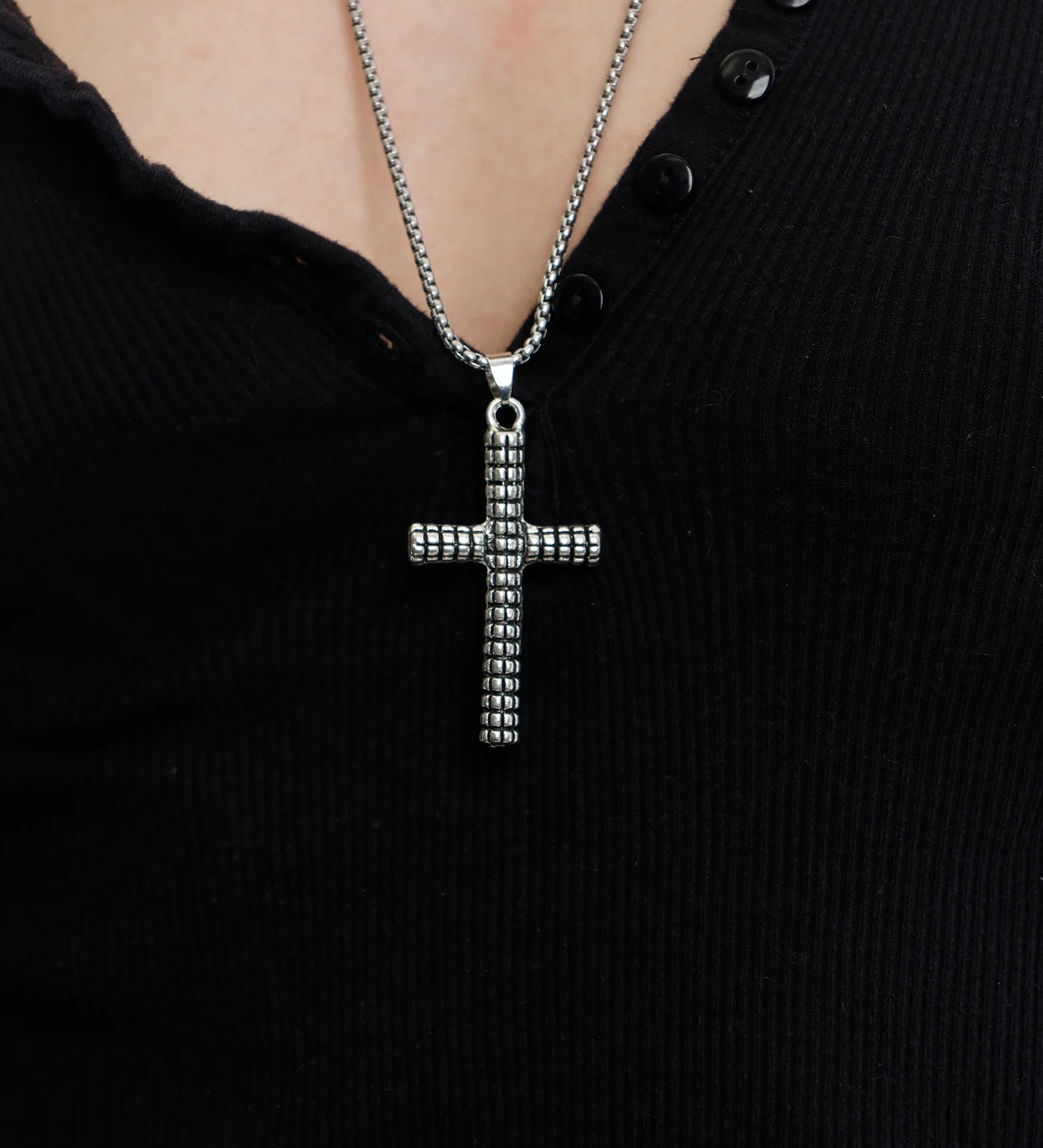 Waffled Cross, Silver (2A) - Image 5
