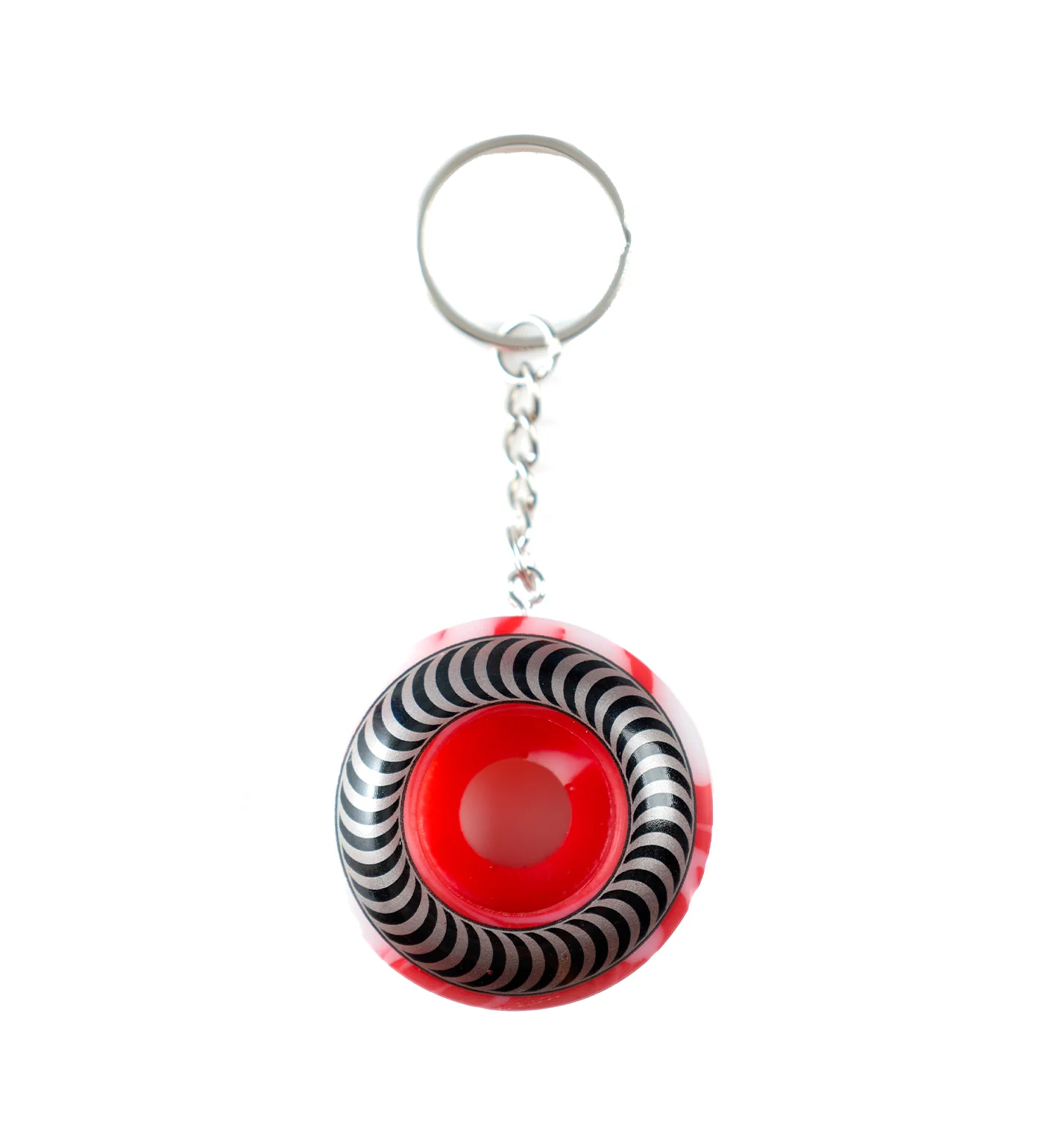 Wheels Classics Keychain, White/Red