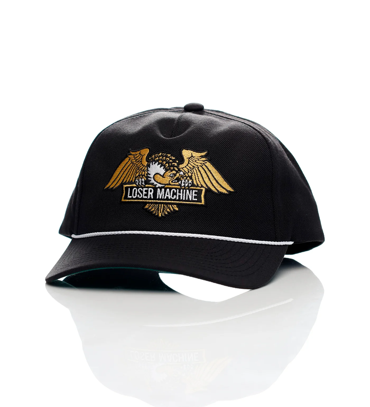 Wings High Profile Snapback, Black