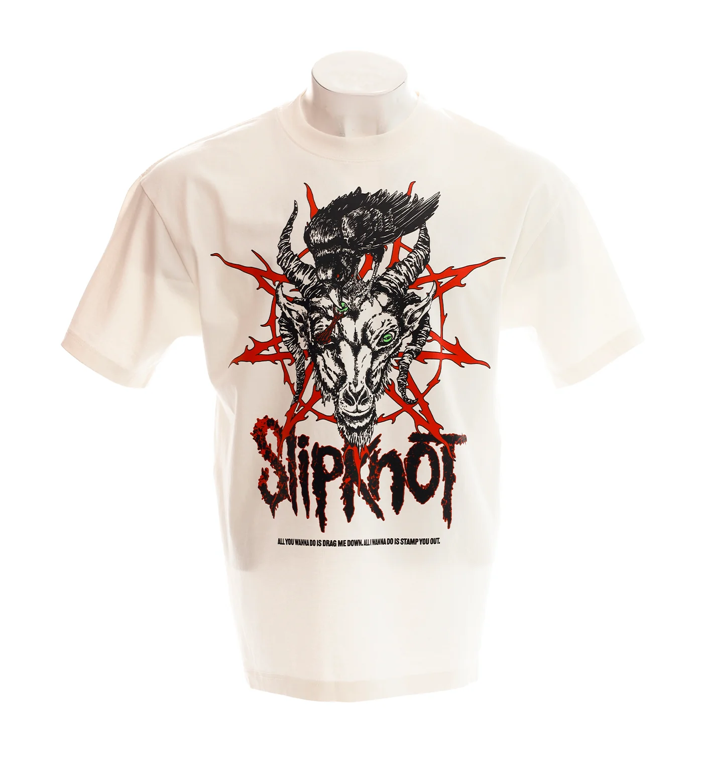 x Slipknot Spit It Out Boxy Garment-Dyed, White